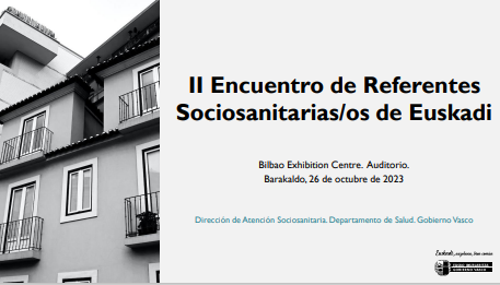 Reproducci&oacute;n parcial de la portada del documento 'Ponencias del II Encuentro de Referentes Sociosanitarios de Euskadi (2023): Diagn&oacute;stico de los instrumentos de Coordinaci&oacute;n Sociosanitaria'