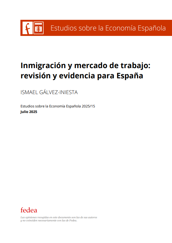 Reproducci&oacute;n total de la portada del documento 'Inmigraci&oacute;n y mercado de trabajo: revisi&oacute;n y evidencia para Espa&ntilde;a'